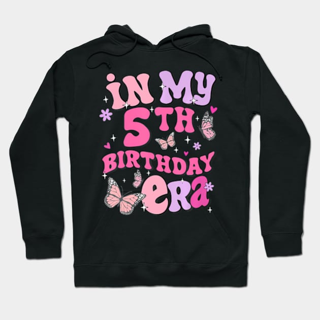 In My 5th Birthday Era  Birthday Family Boys Girls Kids Hoodie by WayneLopez